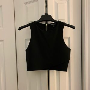 Express Black Crop Top